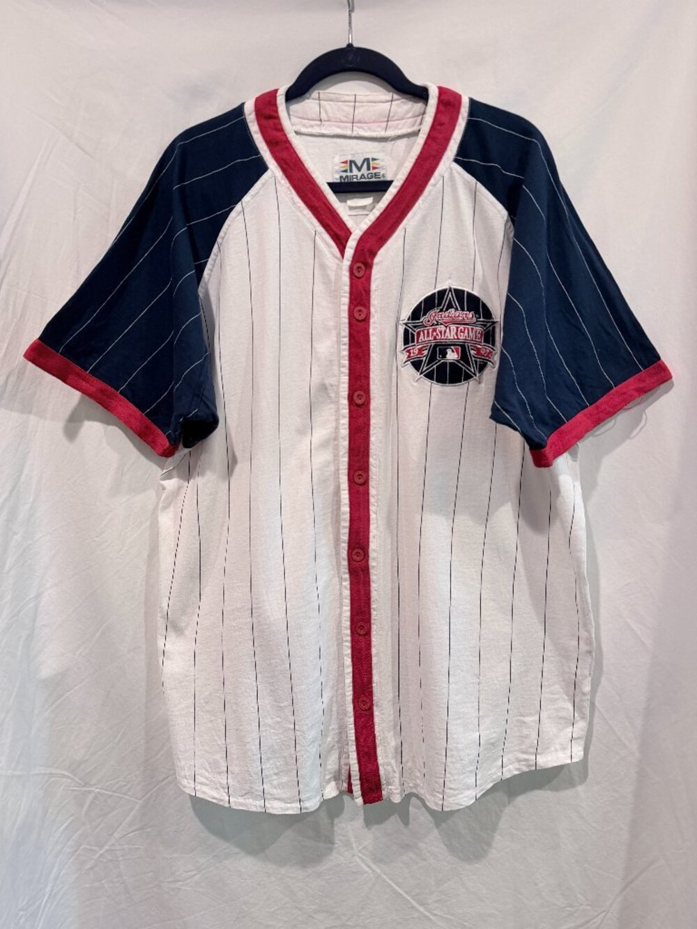 Cleveland Indians 1997 All Star Mirage Jersey XXL Baseball Fan Jacob's Field